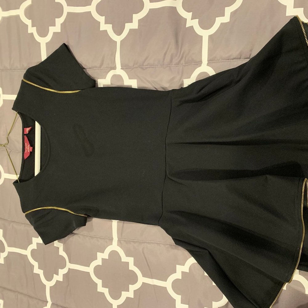 Black ted baker zipper dress